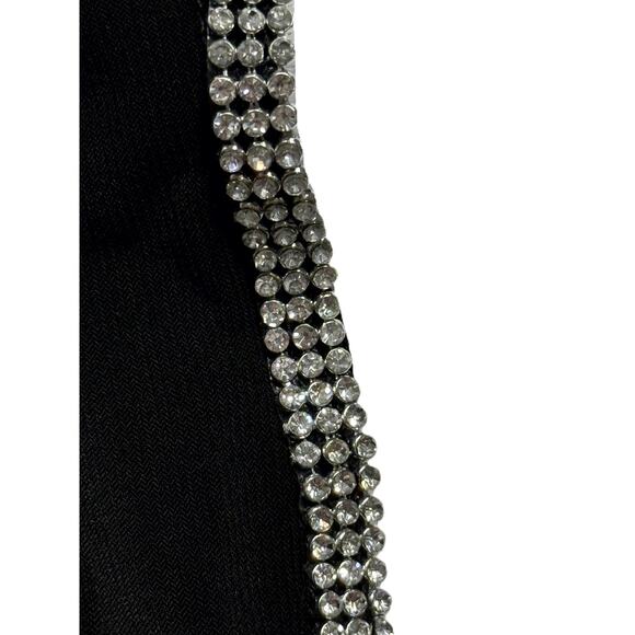 MSK Black short sleeves dress XL With Rhinestone Trimmed - Picture 6 of 9